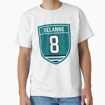 Selanne 8 Emblem T-Shirt - Streetwear Style Men Women - T-Shirt, Sweatshirt, Hoodie