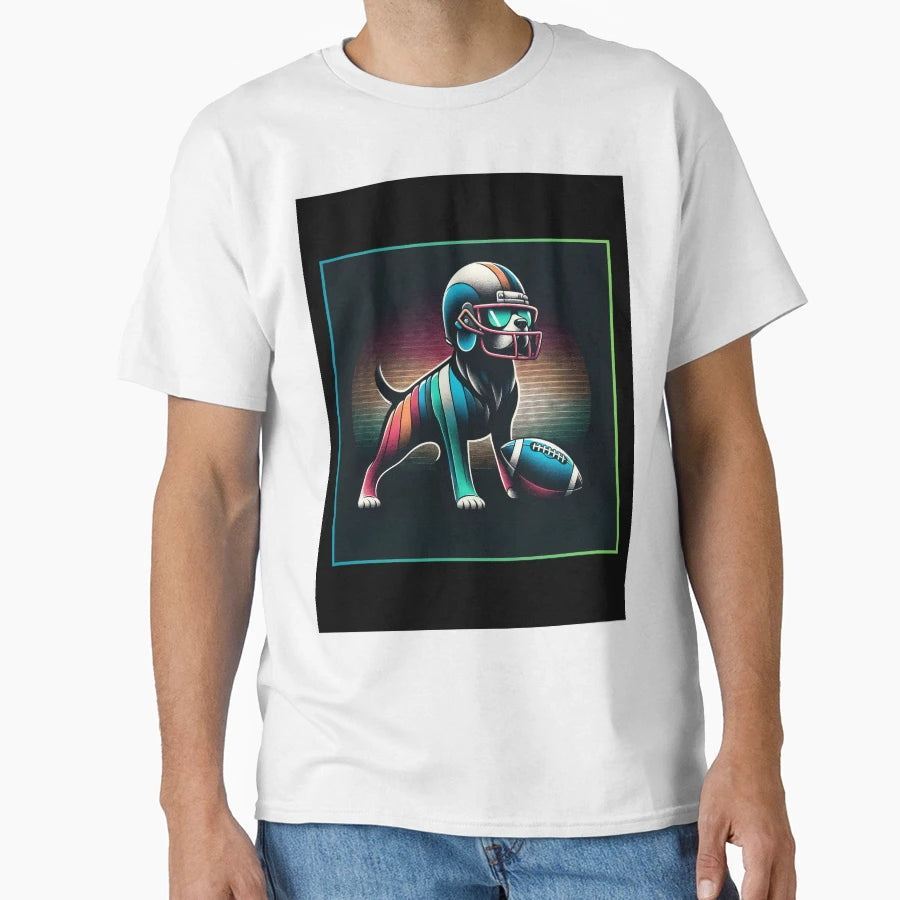 Football Dog T-Shirt - Casual Everyday Wear Men Women - T-Shirt, Sweatshirt, Hoodie