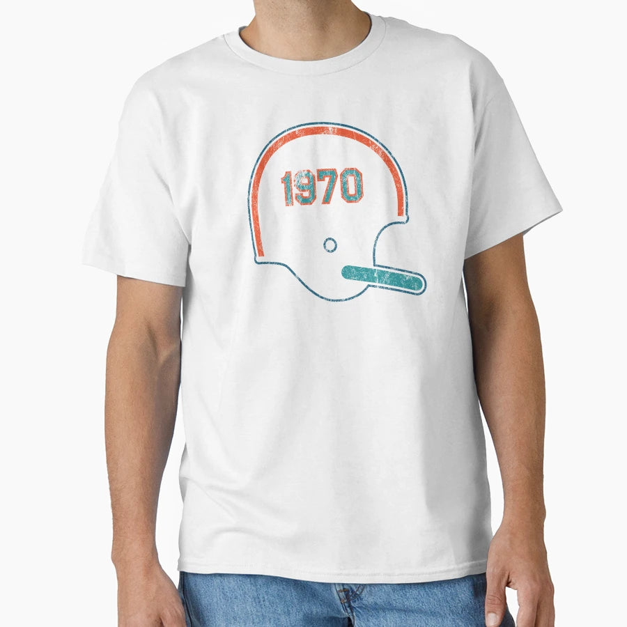 Miami Dolphins Year Founded Helmet T-Shirt - Custom Art Print Unisex - T-Shirt, Sweatshirt, Hoodie