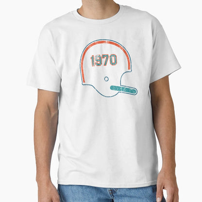 Miami Dolphins Year Founded Helmet T-Shirt - Custom Art Print Unisex - T-Shirt, Sweatshirt, Hoodie