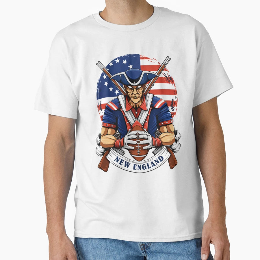 New England Football Colonial Soldier T-Shirt - Streetwear Style Unisex - T-Shirt, Sweatshirt, Hoodie