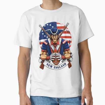 New England Football Colonial Soldier T-Shirt - Streetwear Style Unisex - T-Shirt, Sweatshirt, Hoodie