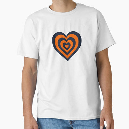 Orange And Blue Powerpuff Heart T-Shirt - Custom Art Print Men Women - T-Shirt, Sweatshirt, Hoodie