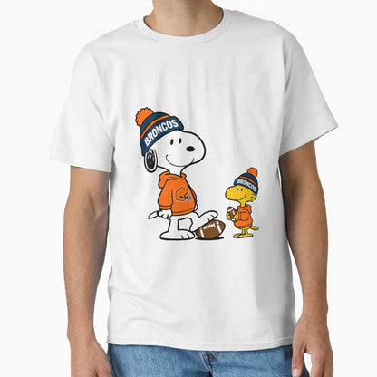 Denver Broncos Snoopy And Woodstock T-Shirt - Aesthetic Graphic Unisex - T-Shirt, Sweatshirt, Hoodie