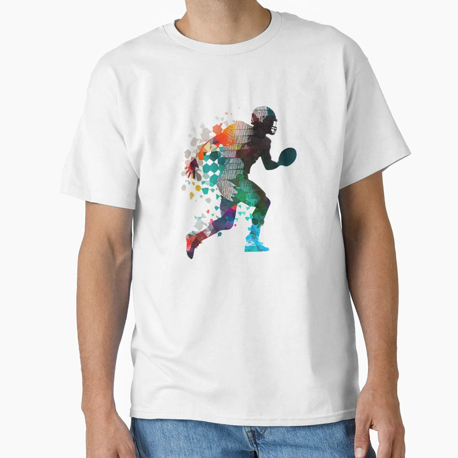 Painted Footballer T-Shirt - Custom Art Print Unisex - T-Shirt, Sweatshirt, Hoodie
