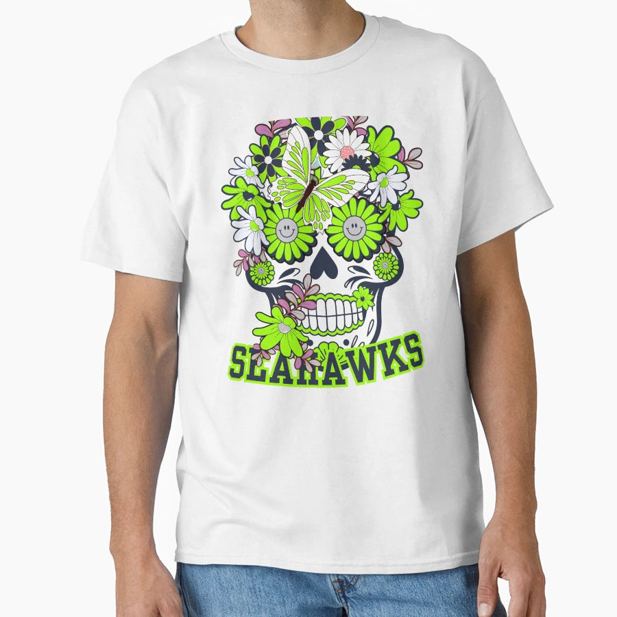 Seattle Seahawks Scull T-Shirt - Minimalist Print Unisex - T-Shirt, Sweatshirt, Hoodie