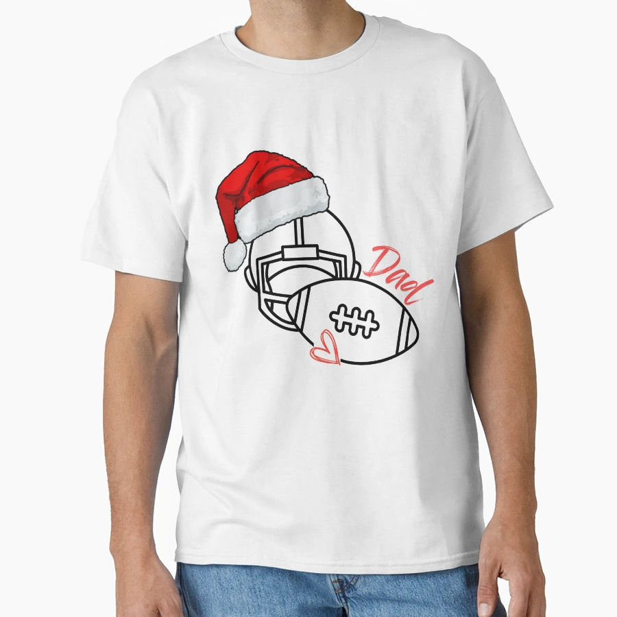 Santa Rugby Dad Sports Father Gift T-Shirt - Aesthetic Graphic Unisex - T-Shirt, Sweatshirt, Hoodie