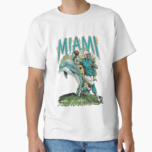 Miami Dolphins T-Shirt - Custom Art Print Unisex - T-Shirt, Sweatshirt, Hoodie