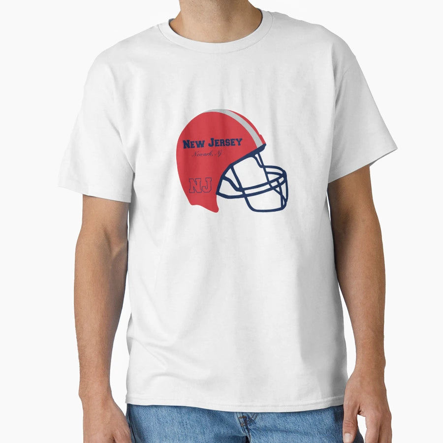 Newark New Jersey Nj Football Helmet T-Shirt - Graphic Print Men Women - T-Shirt, Sweatshirt, Hoodie