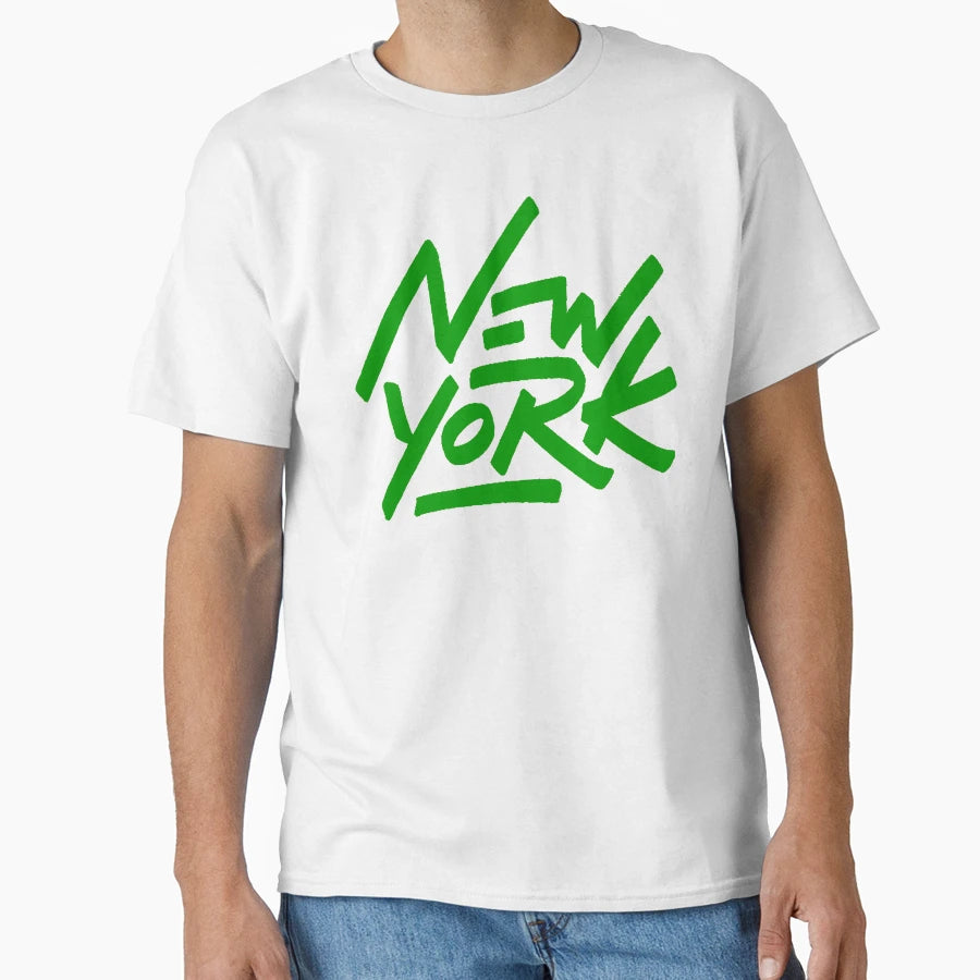 Green And White New York T-Shirt - Fun Novelty Design Men Women - T-Shirt, Sweatshirt, Hoodie