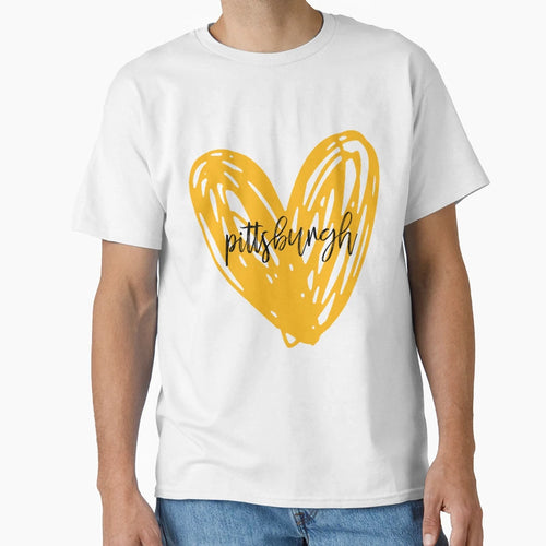 Pittsburgh Heart T-Shirt - Aesthetic Graphic Men Women - T-Shirt, Sweatshirt, Hoodie