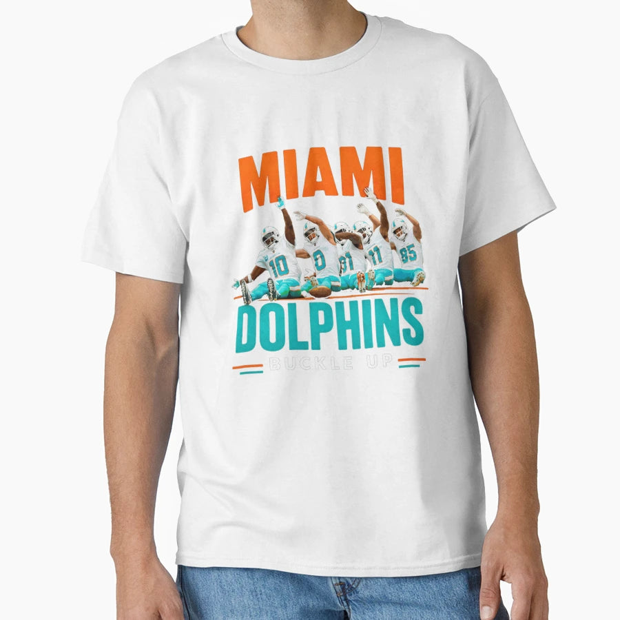 Miami Dolphins Buckle Up Football T-Shirt - Aesthetic Graphic Men Women - T-Shirt, Sweatshirt, Hoodie