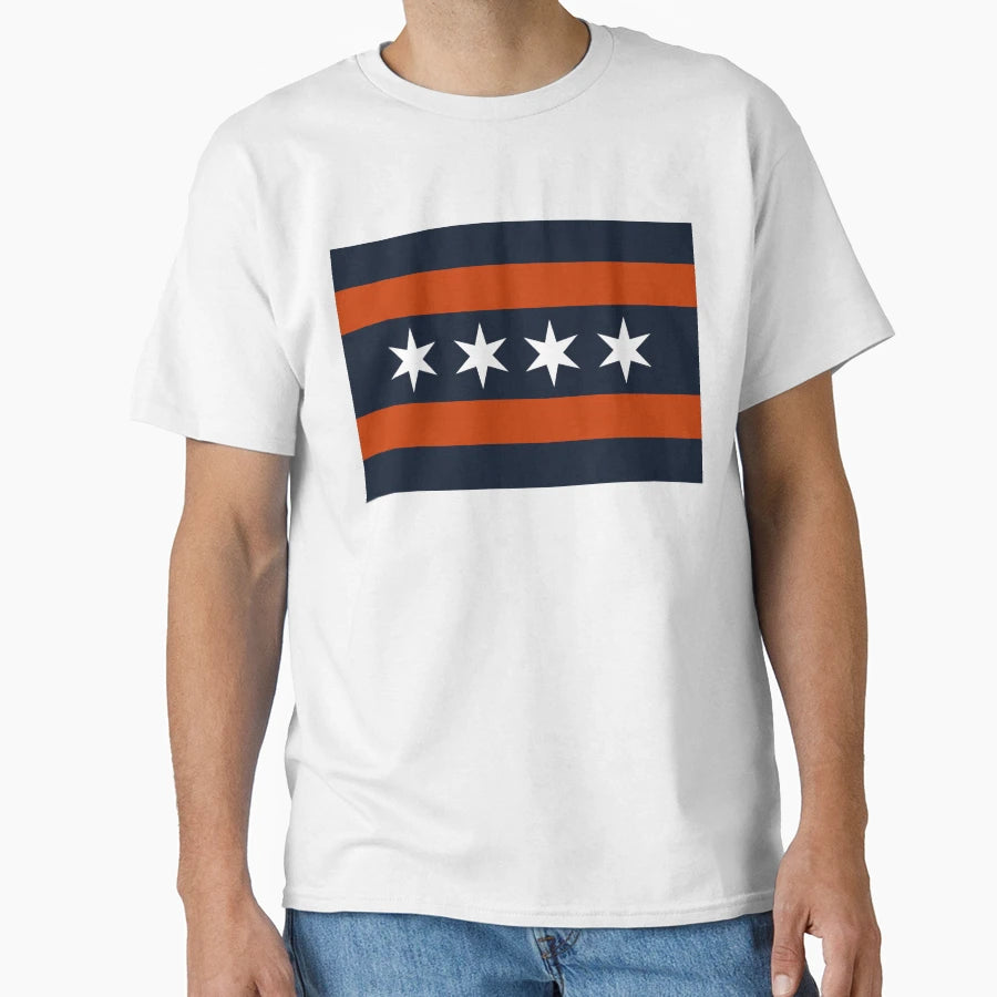 Chicago City Flag Bears T-Shirt - Streetwear Style for Adults - T-Shirt, Sweatshirt, Hoodie