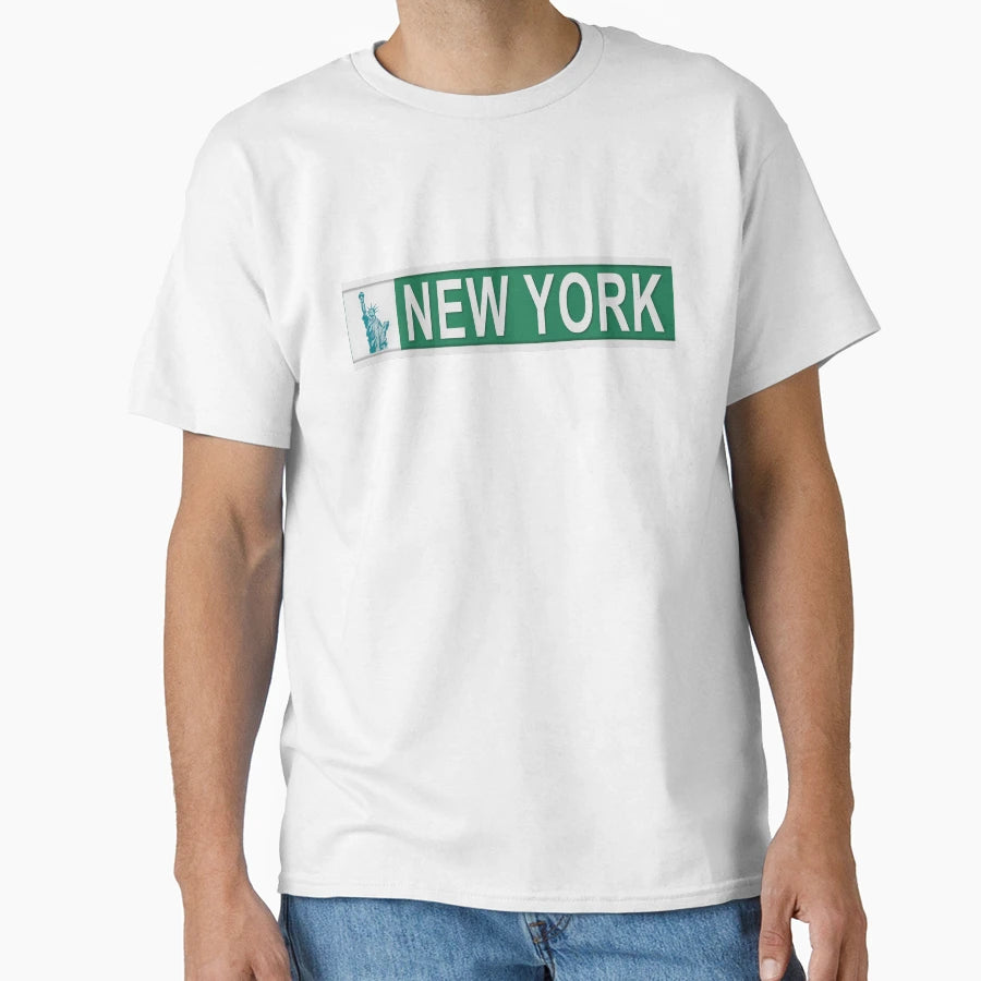 New York Street Sign Manhattan City Nyc T-Shirt - Novelty Apparel Unisex - T-Shirt, Sweatshirt, Hoodie