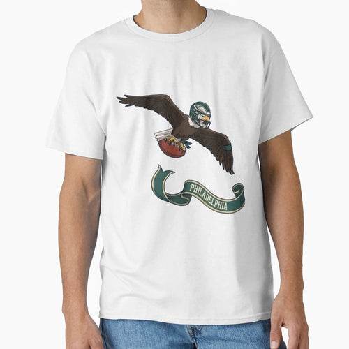 Philadelphia Football Eagle Mascot Flying T-Shirt - Graphic Print Unisex - T-Shirt, Sweatshirt, Hoodie