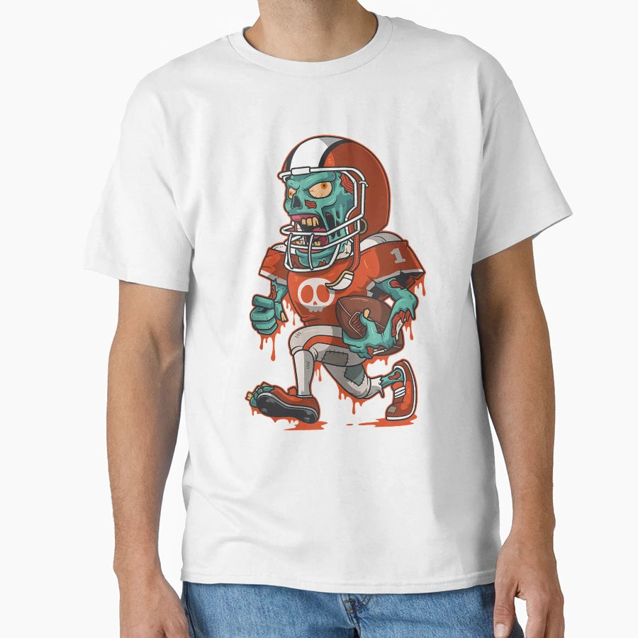 Zombie American Football Player T-Shirt - Graphic Print for Adults - T-Shirt, Sweatshirt, Hoodie