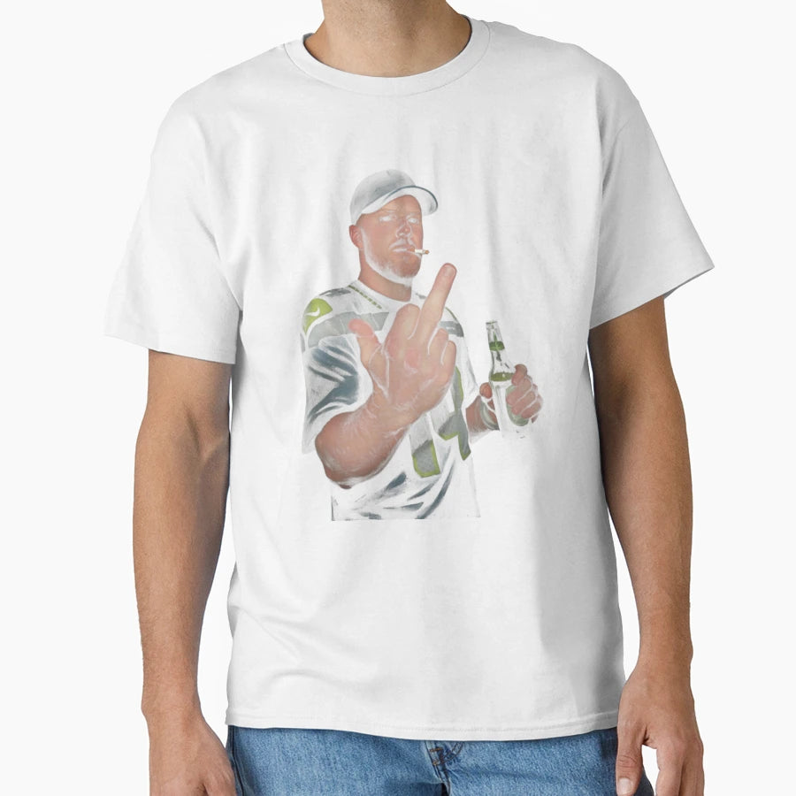 Meme Sam Darnold Middle Finge Black T-Shirt - Aesthetic Graphic for Adults - T-Shirt, Sweatshirt, Hoodie