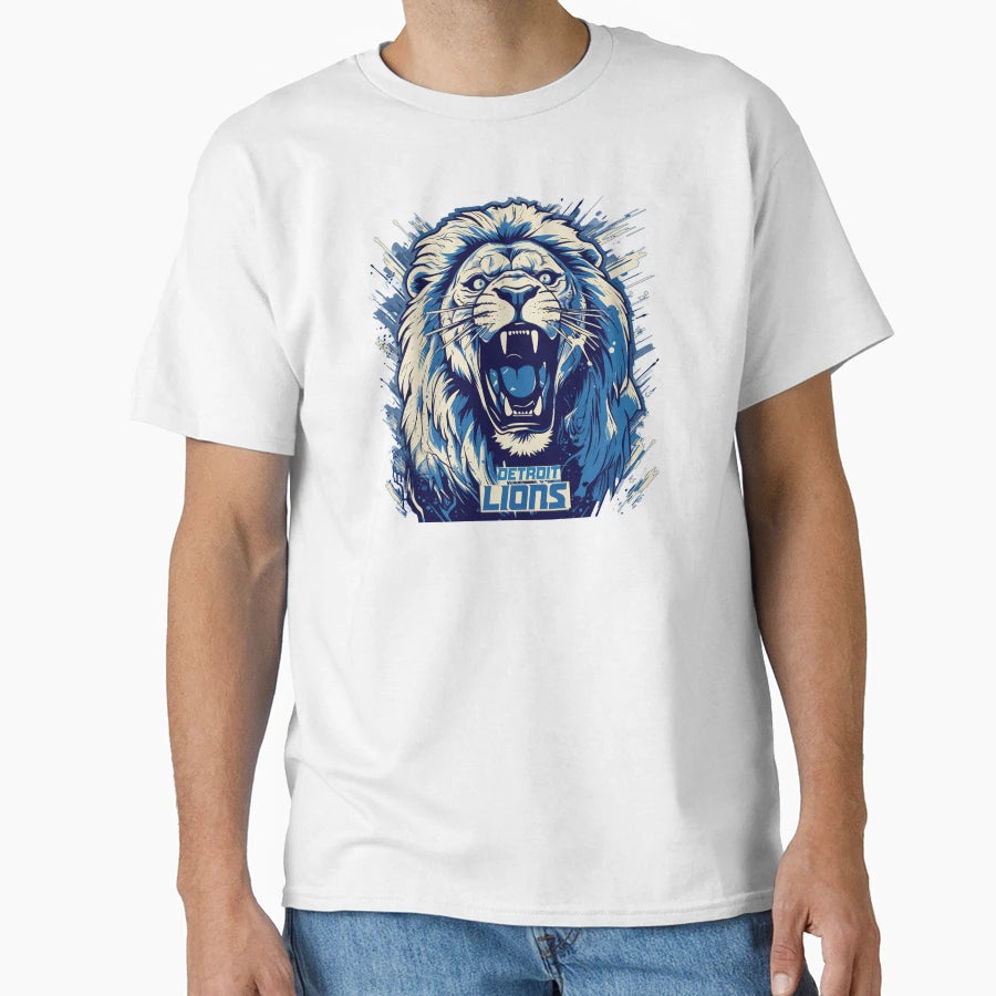 Detroit Lions Football T-Shirt - Minimalist Print Men Women - T-Shirt, Sweatshirt, Hoodie