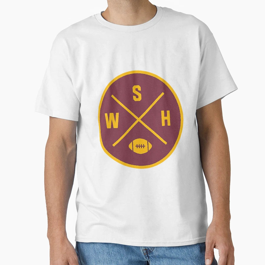 Washington Football Wsh Outline T-Shirt - Minimalist Print Men Women - T-Shirt, Sweatshirt, Hoodie
