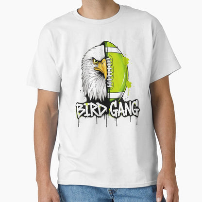 Silhouette Bird Gang Football T-Shirt - Unique Graphic Men Women - T-Shirt, Sweatshirt, Hoodie