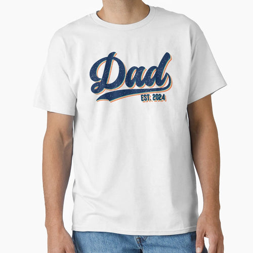 Dad 2024 Fathers Day Baseball Dad T-Shirt - Graphic Print Men Women - T-Shirt, Sweatshirt, Hoodie