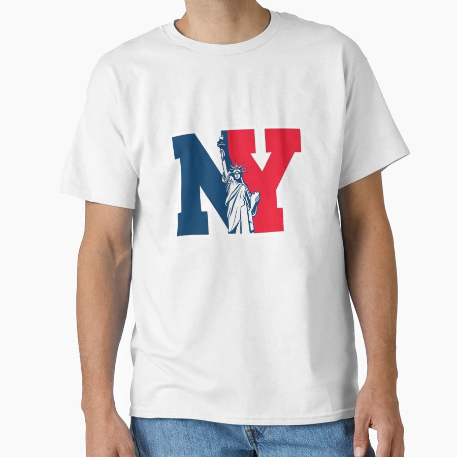 Ny Logo Featuring Statue Liberty T-Shirt - Trendy Graphic Men Women - T-Shirt, Sweatshirt, Hoodie