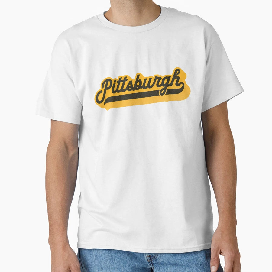 Pittsburgh Baseball Logo T-Shirt - Casual Everyday Wear Men Women - T-Shirt, Sweatshirt, Hoodie