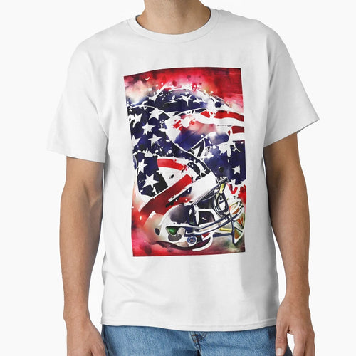American Flag Football Paint T-Shirt - Streetwear Style for Adults - T-Shirt, Sweatshirt, Hoodie