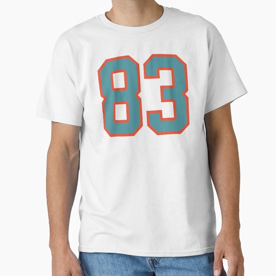 83 Number Aqua Orange Lucky Sports T-Shirt - Graphic Print for Adults - T-Shirt, Sweatshirt, Hoodie