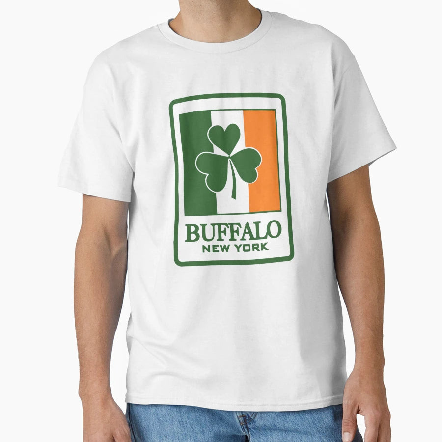 Buffalo New York Irish T-Shirt - Minimalist Print for Adults - T-Shirt, Sweatshirt, Hoodie