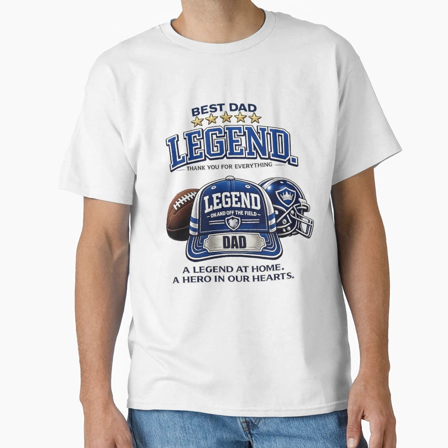 Dad Legend Blue Baseball Cap T-Shirt - Graphic Print Unisex - T-Shirt, Sweatshirt, Hoodie