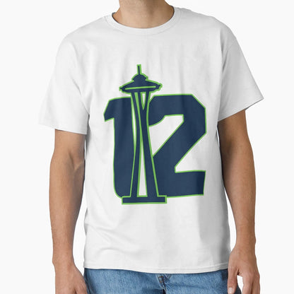 Seattles 12Th T-Shirt - Graphic Print for Adults - T-Shirt, Sweatshirt, Hoodie