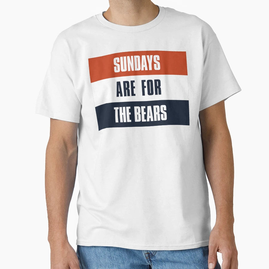 Sundays Are Bears Chicago Football T-Shirt - Minimalist Print Men Women - T-Shirt, Sweatshirt, Hoodie