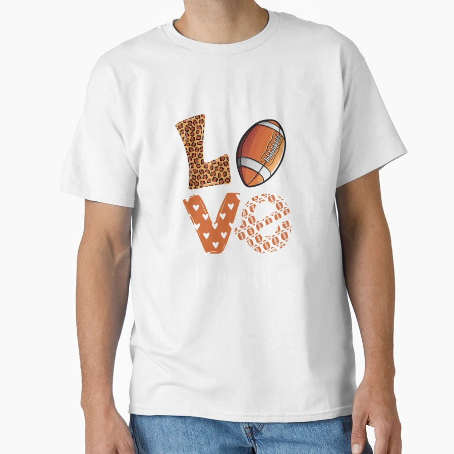 Love Football American Mom Life Player T-Shirt - Fun Novelty Design Unisex - T-Shirt, Sweatshirt, Hoodie