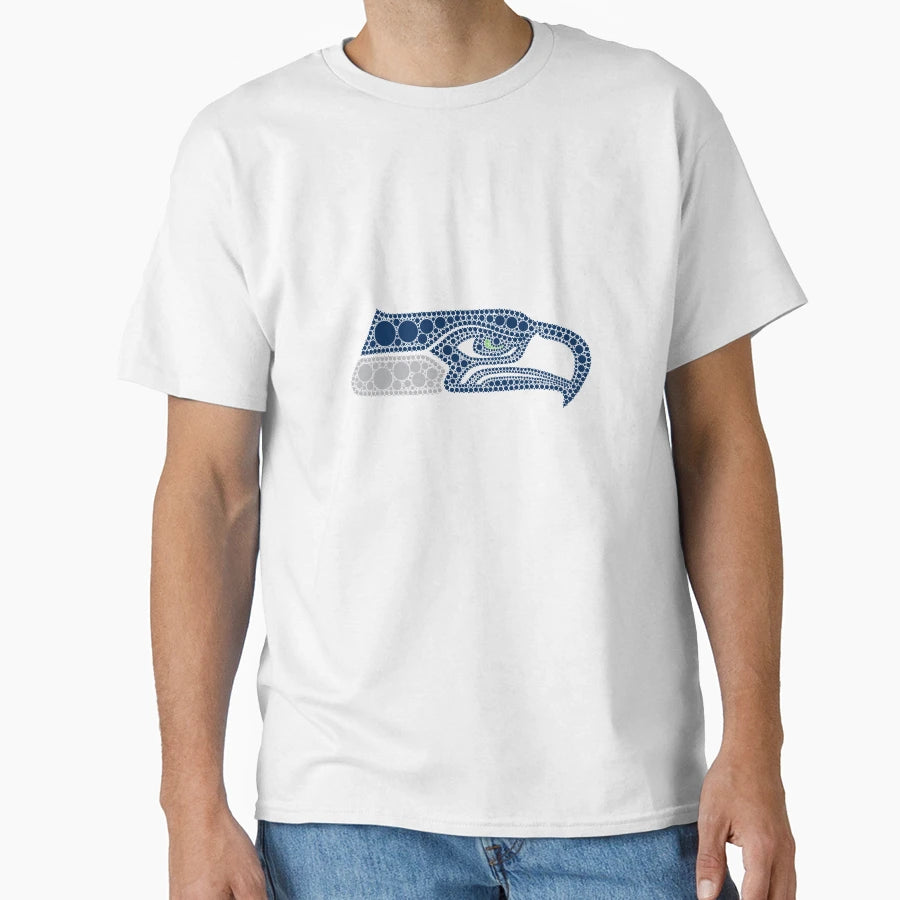 Seattle Seahawks Dot Art T-Shirt - Streetwear Style for Adults - T-Shirt, Sweatshirt, Hoodie