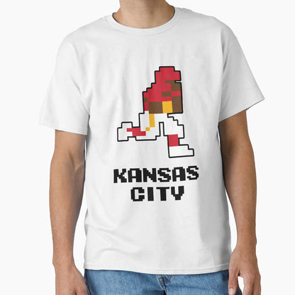 Football Kansas City 8 Bits T-Shirt - Minimalist Print Unisex - T-Shirt, Sweatshirt, Hoodie