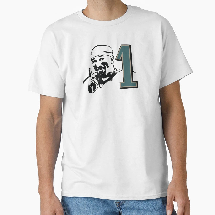 Hurts Number 1 Philly Football T-Shirt - Custom Art Print Men Women - T-Shirt, Sweatshirt, Hoodie