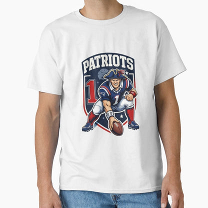 Patriots Warrior T-Shirt - Custom Art Print Unisex - T-Shirt, Sweatshirt, Hoodie