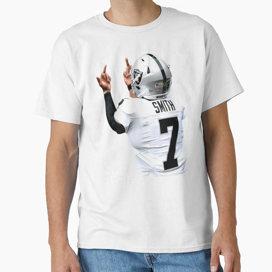 Geno Smith No Luck Just Hate Raiders T-Shirt - Minimalist Print for Adults - T-Shirt, Sweatshirt, Hoodie