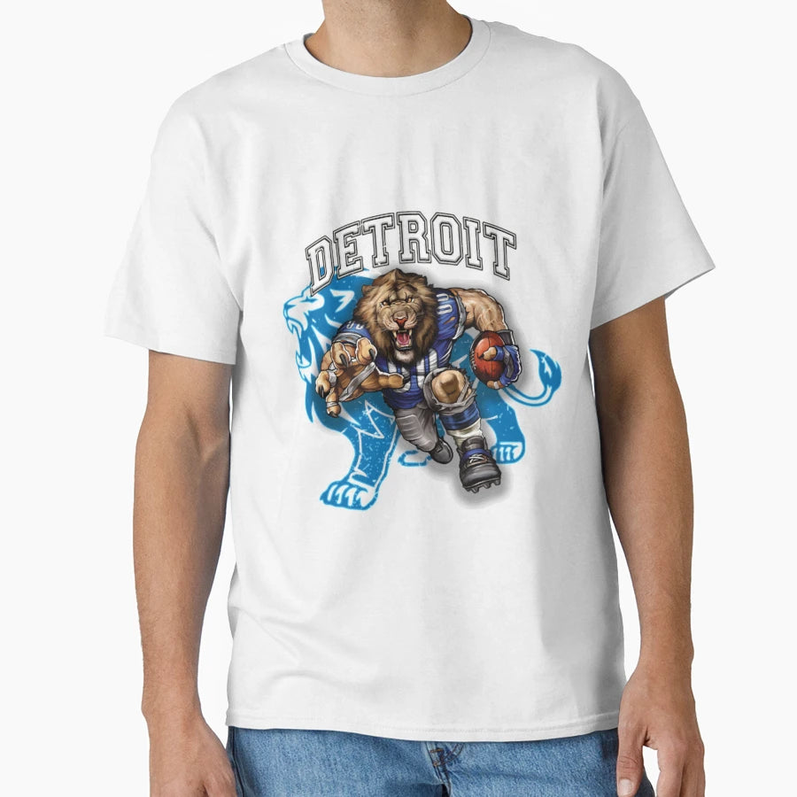 Detroit Football 8 T-Shirt - Minimalist Print for Adults - T-Shirt, Sweatshirt, Hoodie