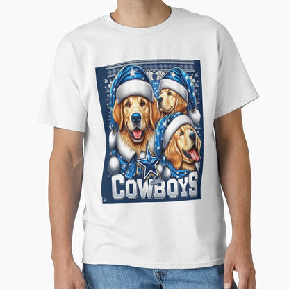 Cowboys Golden Retriever T-Shirt - Novelty Apparel Unisex - T-Shirt, Sweatshirt, Hoodie
