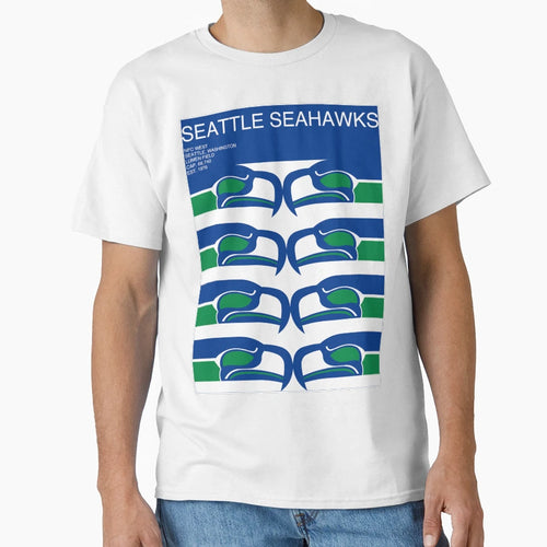 Seahawks Geometric Minimal T-Shirt - Streetwear Style for Adults - T-Shirt, Sweatshirt, Hoodie