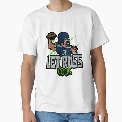 Let Russ Cook Go Hawks Seattle T-Shirt - Fun Novelty Design Men Women - T-Shirt, Sweatshirt, Hoodie
