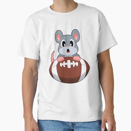 Mouse American Football T-Shirt - Unique Graphic Men Women - T-Shirt, Sweatshirt, Hoodie