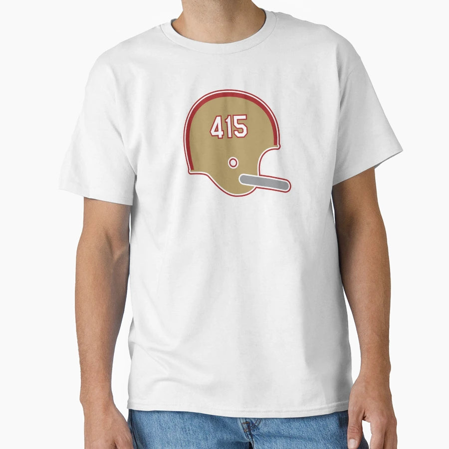 San Francisco 49Ers 415 Helmet T-Shirt - Custom Art Print Men Women - T-Shirt, Sweatshirt, Hoodie