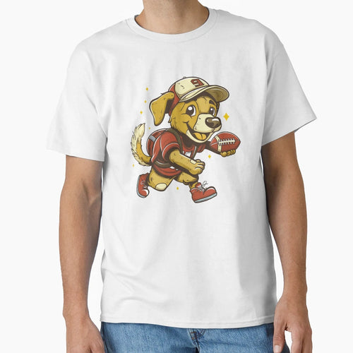Retriever Dog American Football T-Shirt - Streetwear Style Men Women - T-Shirt, Sweatshirt, Hoodie