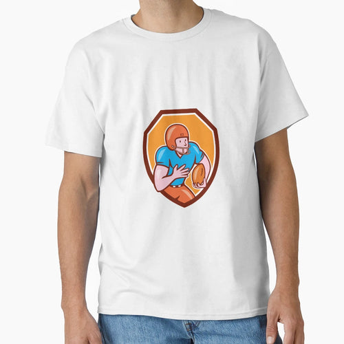 American Football Receiver Running Ball T-Shirt - Novelty Apparel Unisex - T-Shirt, Sweatshirt, Hoodie