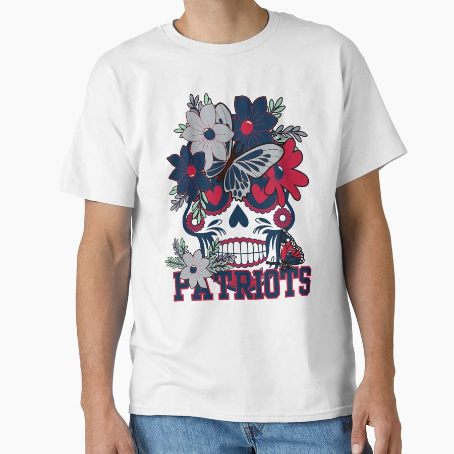 New England Patriots Scull T-Shirt - Graphic Print Unisex - T-Shirt, Sweatshirt, Hoodie