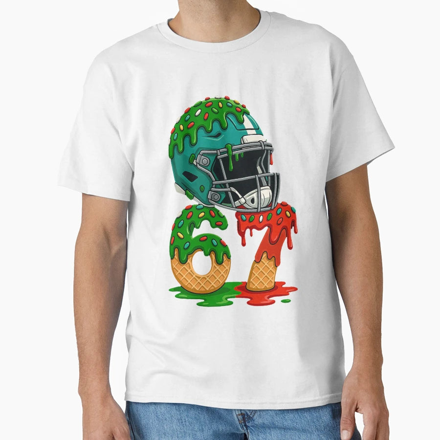 American Football Helmet Melting Cookies T-Shirt - Custom Art Print Unisex - T-Shirt, Sweatshirt, Hoodie