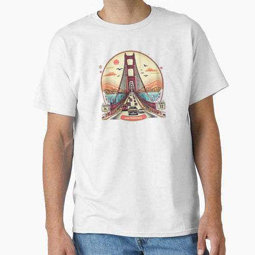 Golden Gate Bridge T-Shirt - Streetwear Style for Adults - T-Shirt, Sweatshirt, Hoodie